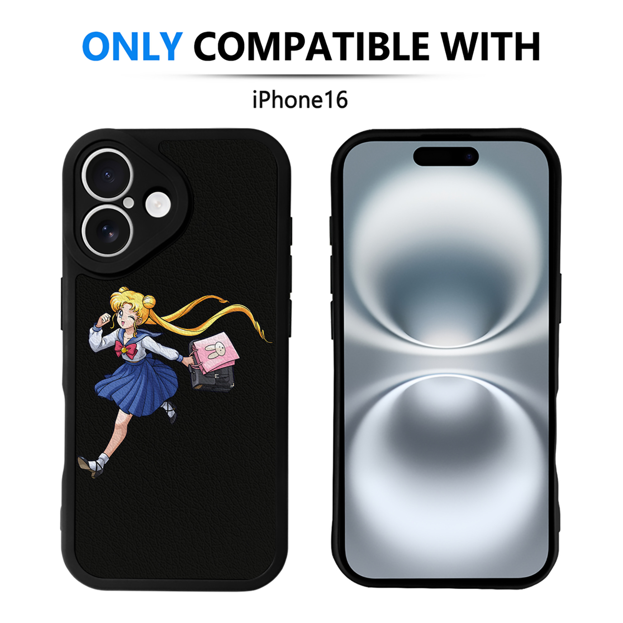 （画像用） 美少女戦士セーラームーン 愛野 美奈子 あいの みなこ Sailor Moon Aino Minako 【iPhone 16シリーズ対応】シリコンスマホケース（レザー調） 材質：シリコン